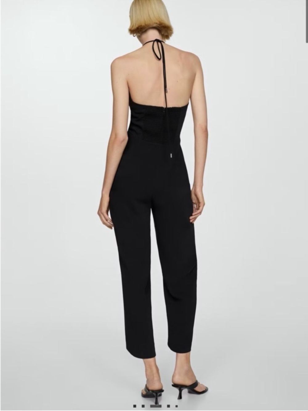 Mango Black Strapless Ring-Detail Jumpsuit - Picture 3 of 9